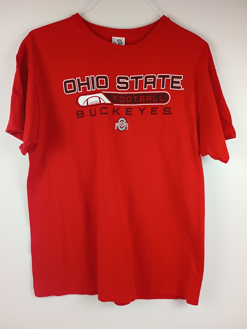 Buckeyes Red Football Graphic T-Shirt